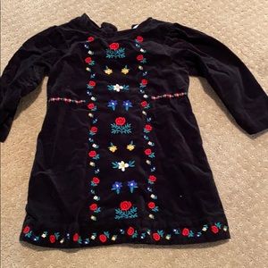 Velvet Dress with embroidery